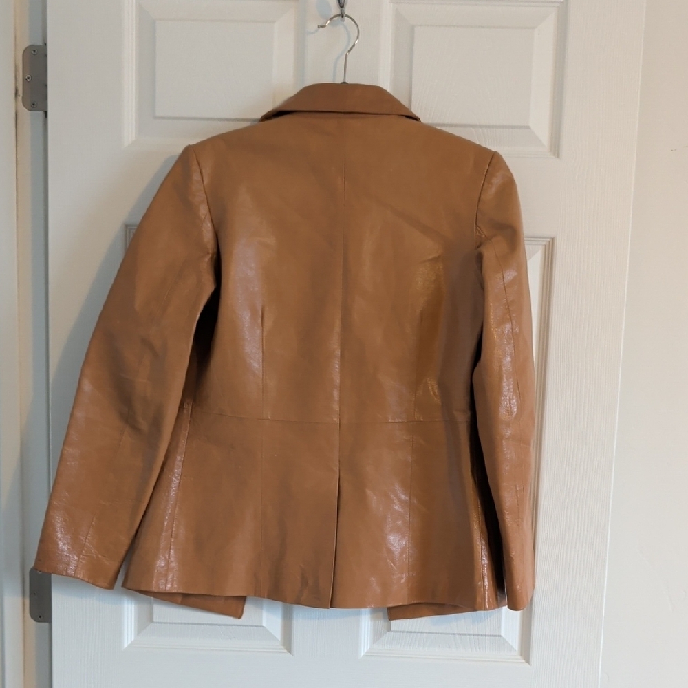 Tan Leather Jacket - Picture 3 of 3
